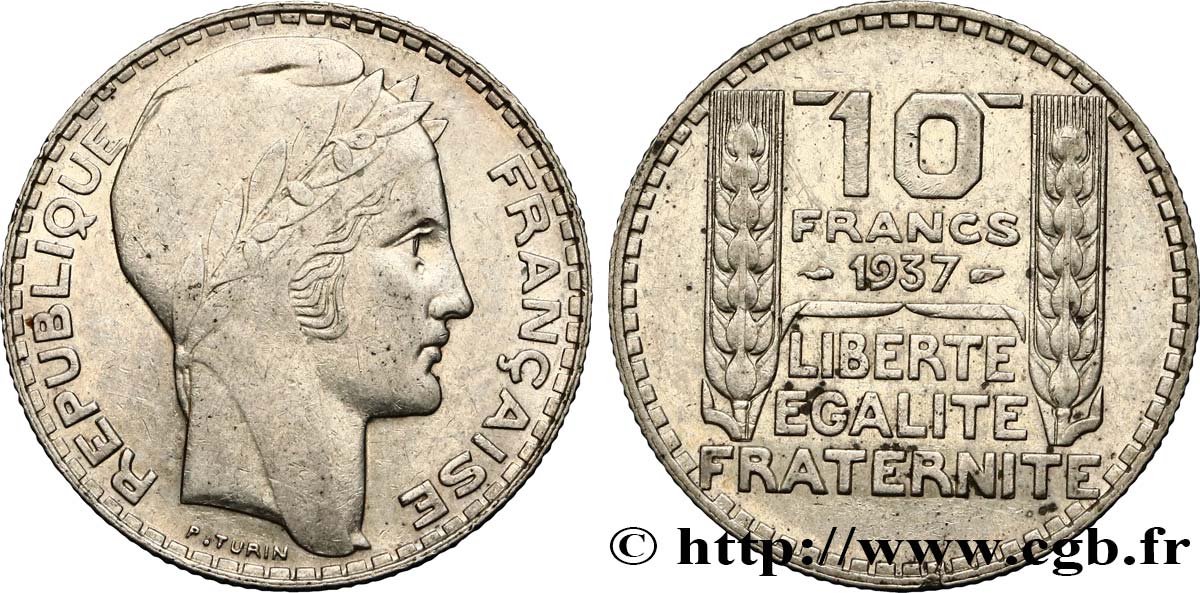 10 francs Turin 1937  F.360/8 SS48 
