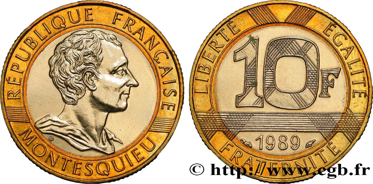 10 francs Montesquieu 1989  F.376/2 MS63 