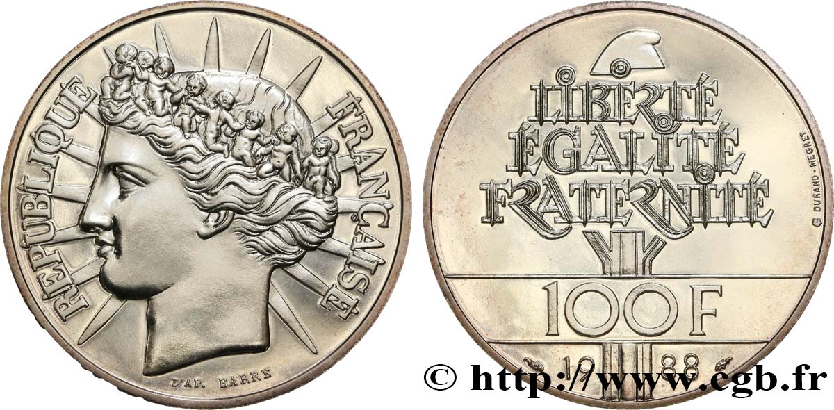 100 francs Fraternité 1988  F.456/2 FDC67 