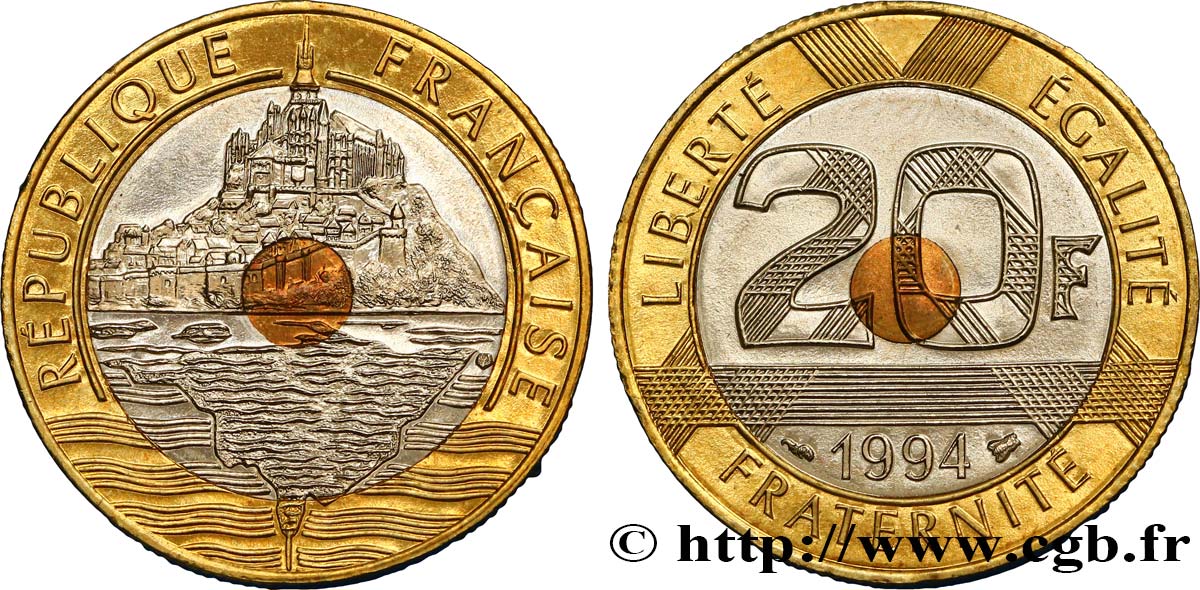 20 francs Mont Saint-Michel 1994 Pessac F.403/10 SUP60 