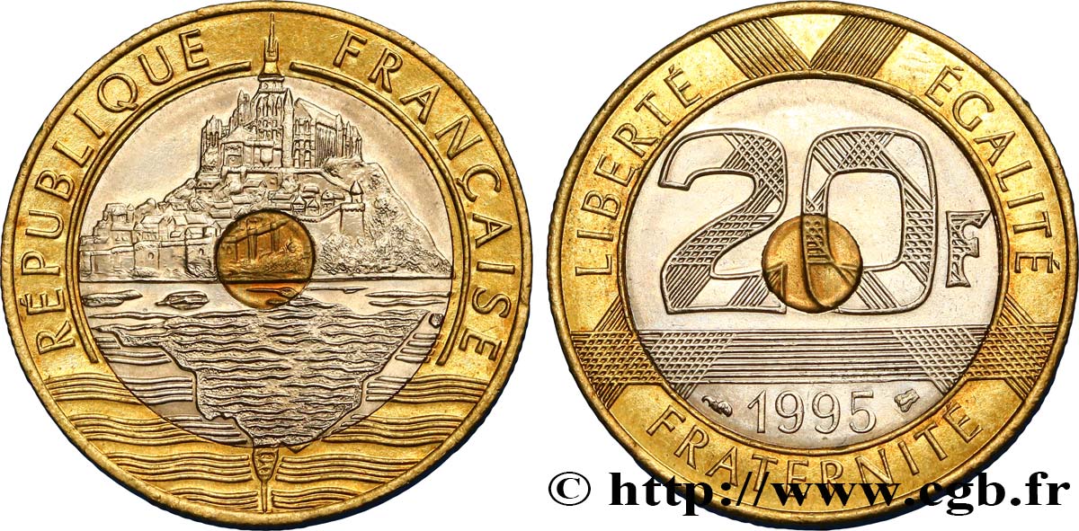 20 francs Mont Saint-Michel 1995 Pessac F.403/11 SUP58 