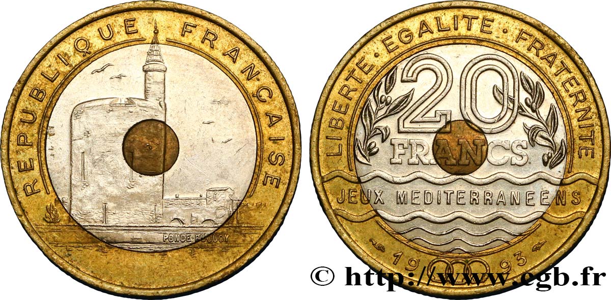 20 francs Jeux Méditerranéens 1993 Pessac F.404/2 XF45 