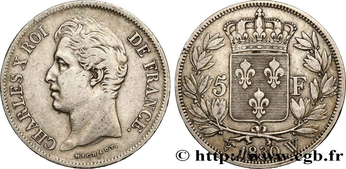 5 francs Charles X, 2e type 1830 Lille F.311/52 S35 