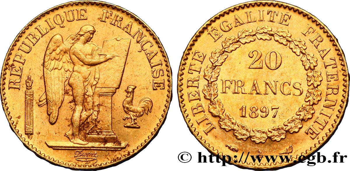 20 francs or Génie, Troisième République 1897 Paris F.533/22 fmd_417478
