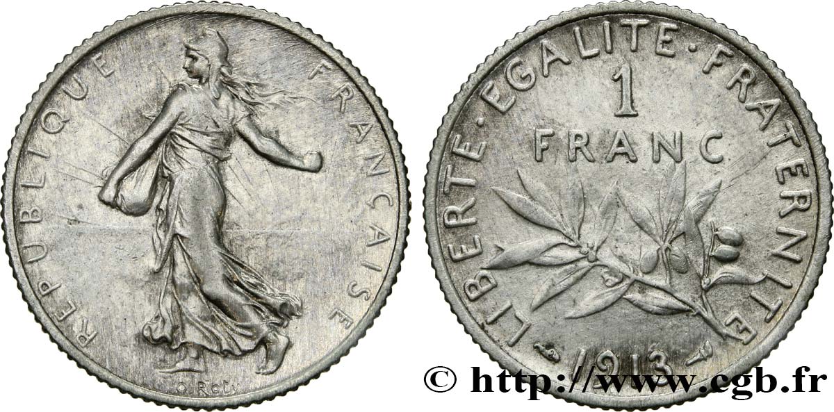 1 franc Semeuse 1913 Paris F.217/18 BB45 