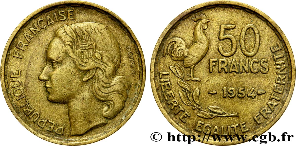 50 francs Guiraud 1954  F.425/12 TB25 