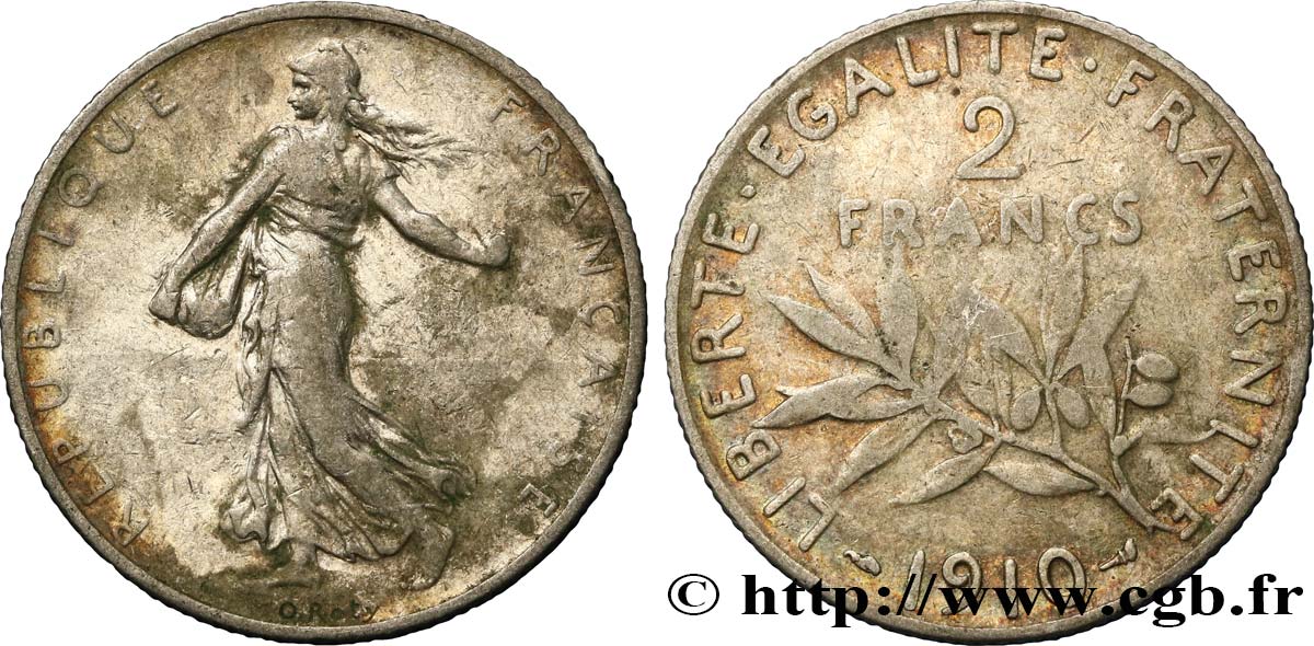 2 francs Semeuse 1910  F.266/12 MB25 