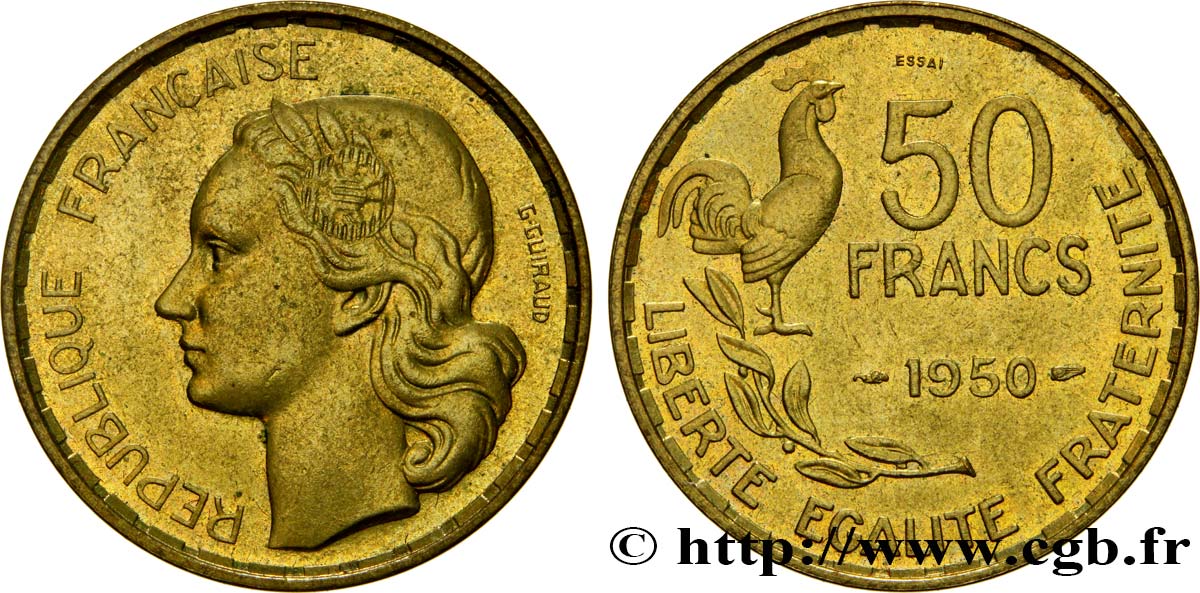 Essai de 50 francs Guiraud 1950 Paris F.425/1 SPL60 