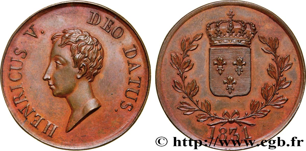 Module de 5 francs 1831 Lyon VG.cf. 2689 (étain) MS60 