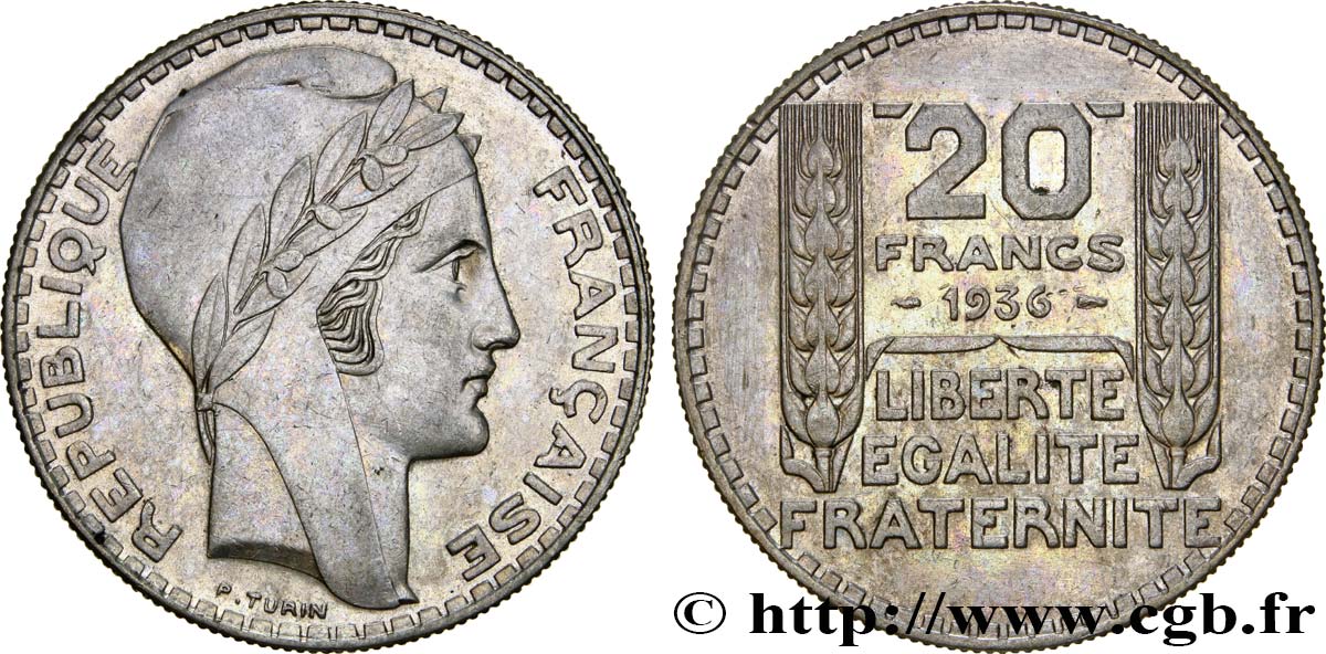 20 francs Turin 1936 Paris F.400/7 MBC50 