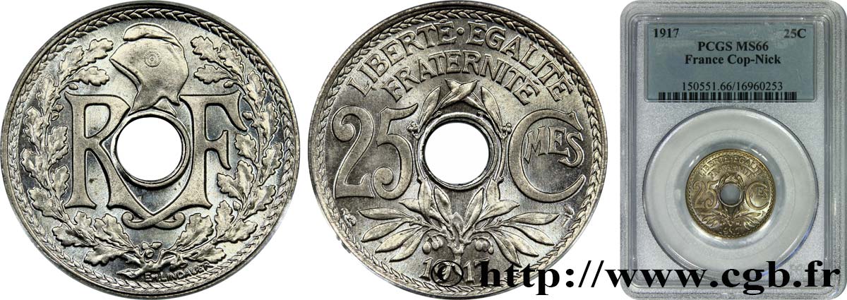 FRANCE 25 centimes LINDAUER 1917 ca 