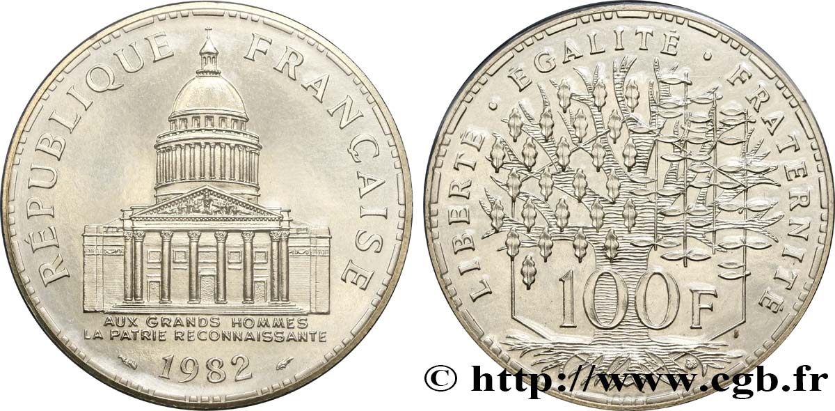 100 francs Panthéon 1982  F.451/2 MS68 