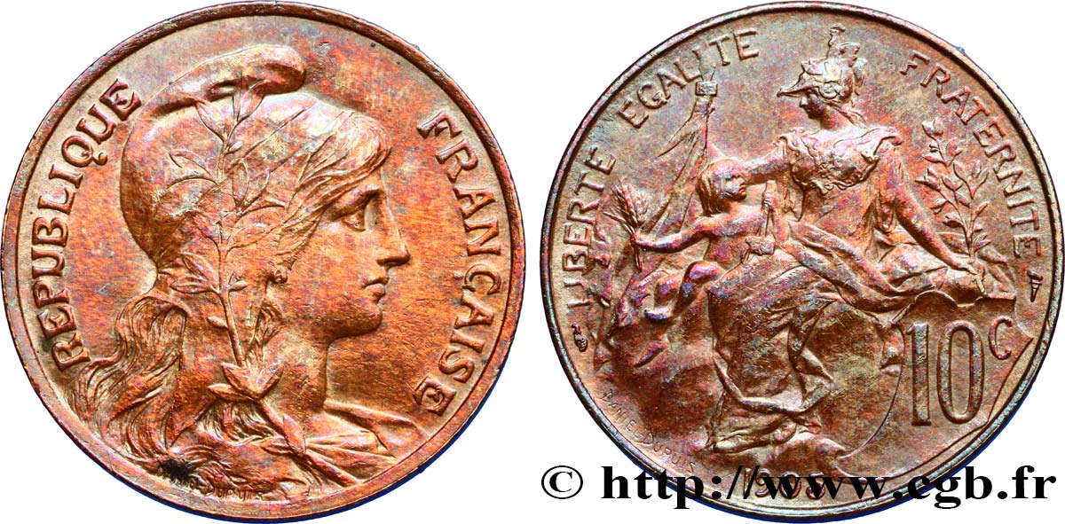 10 centimes Daniel-Dupuis 1905  F.136/14 EBC58 