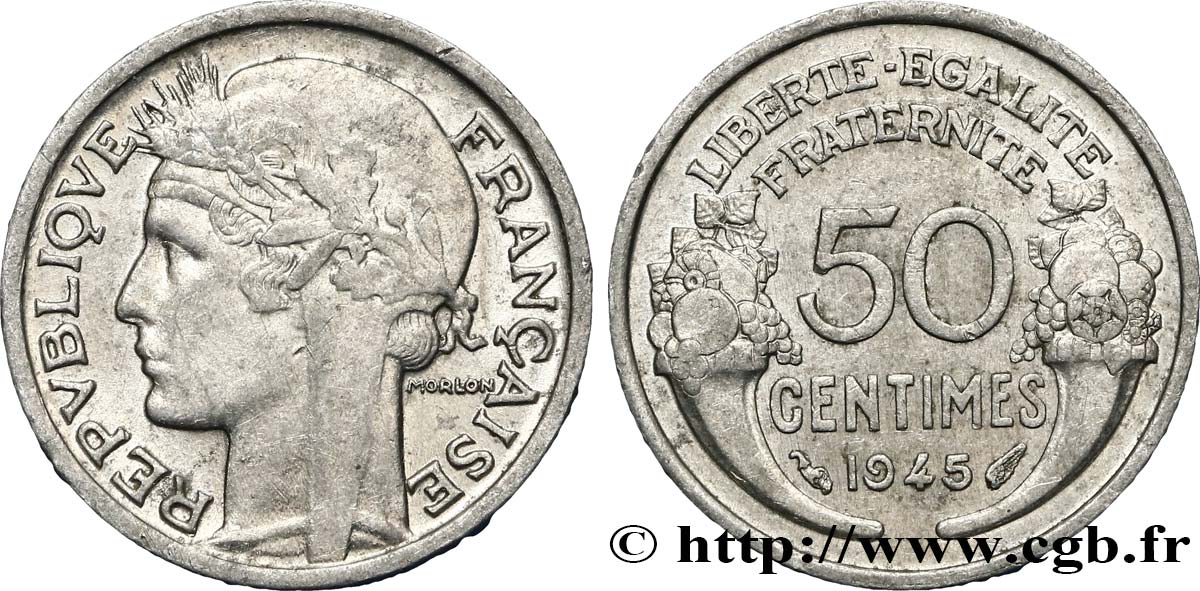 50 centimes Morlon, légère 1945  F.194/5 MBC50 
