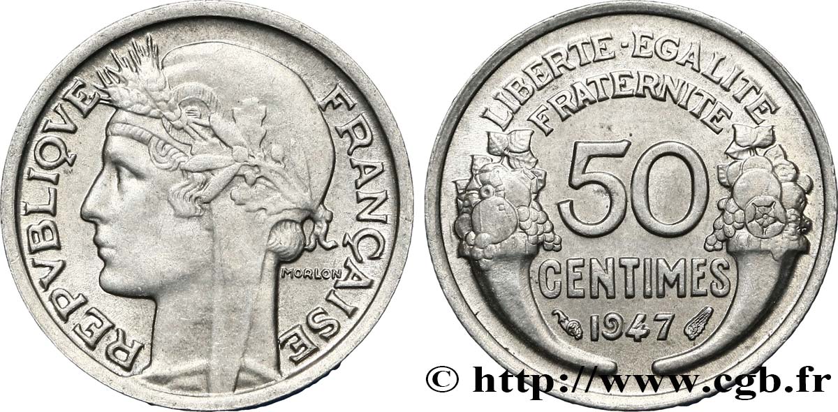 50 centimes Morlon, légère 1947  F.194/10 EBC60 