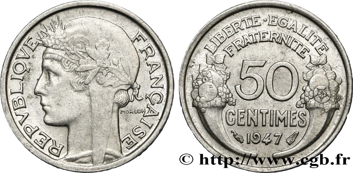 50 centimes Morlon, légère 1947  F.194/10 SPL60 