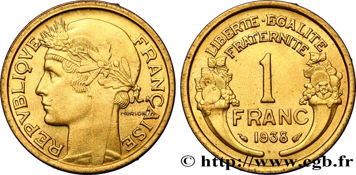 1 franc Morlon 1938 Paris F.219/9 EBC60 