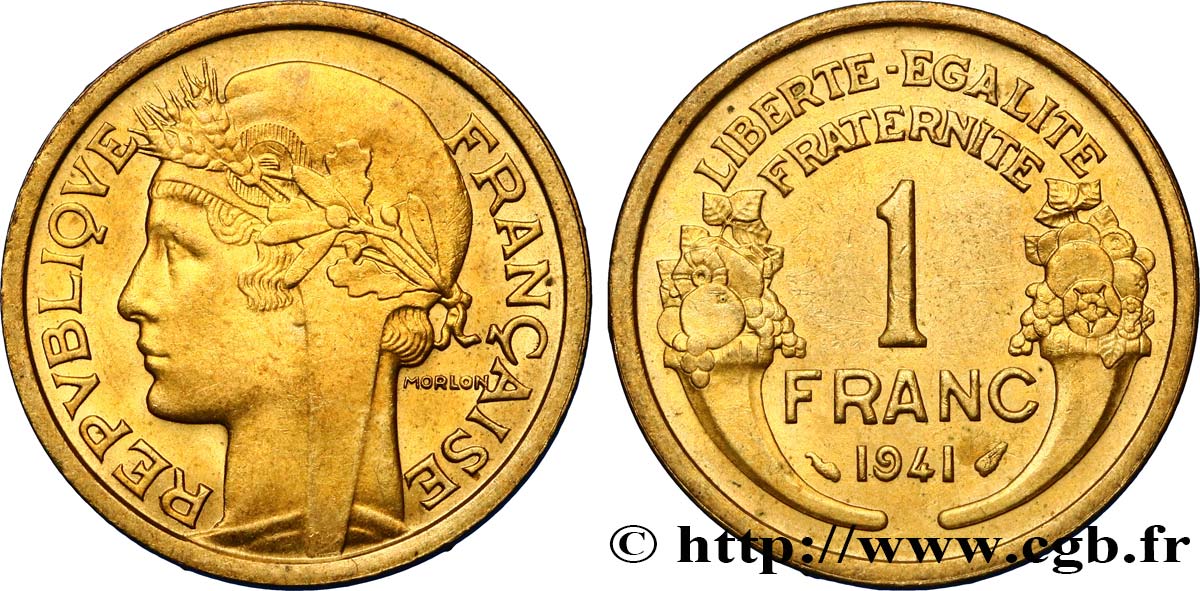 1 franc Morlon 1941 Paris F.219/12 MS60 
