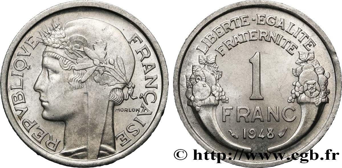 1 franc Morlon, légère 1948  F.221/13 SC63 