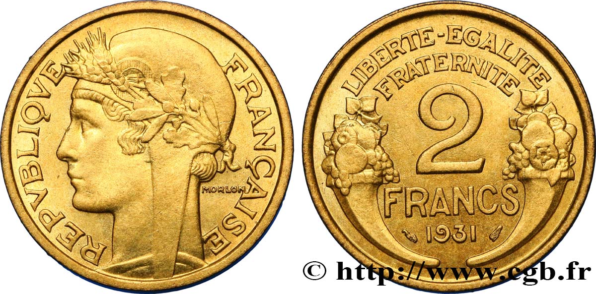 2 francs Morlon 1931  F.268/2 VZ60 