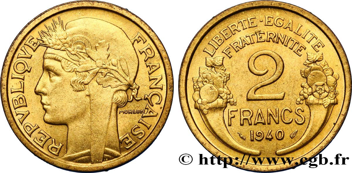 2 francs Morlon 1940  F.268/13 VZ62 