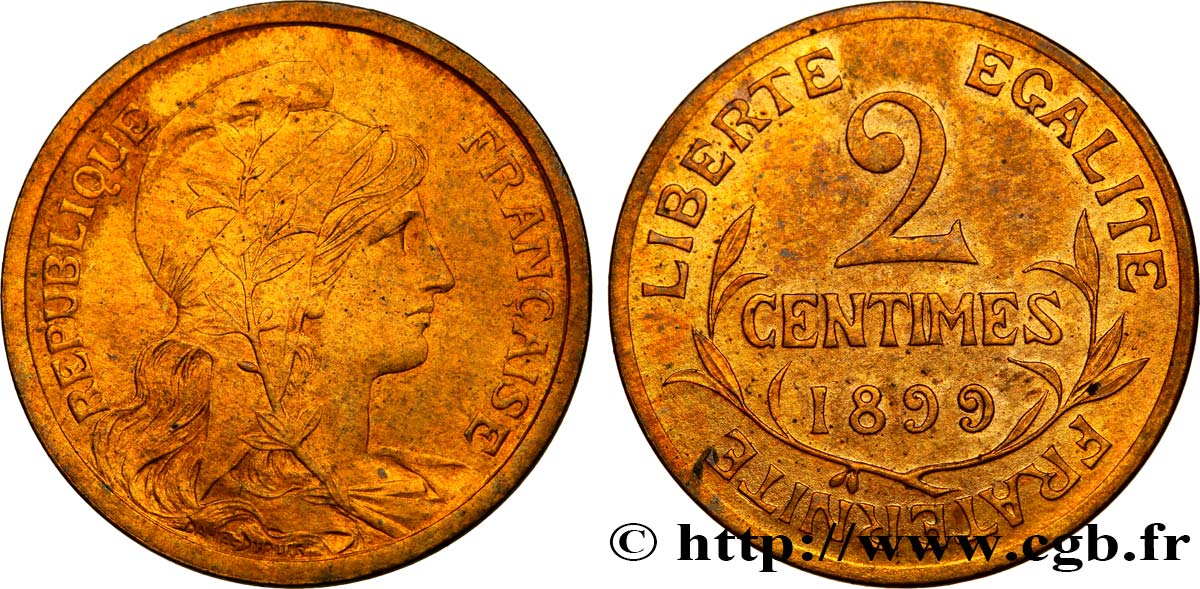 2 centimes Daniel-Dupuis 1899 Paris F.110/3 SPL64 