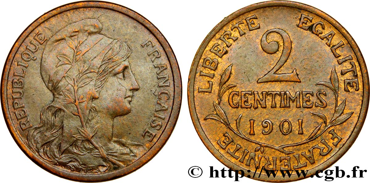 2 centimes Daniel-Dupuis 1901 Paris F.110/6 TTB54 