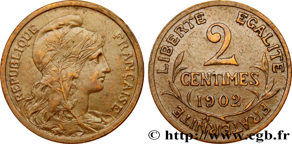 2 centimes Daniel-Dupuis 1902 Paris F.110/7 TTB48 