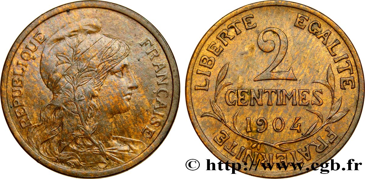 2 centimes Daniel-Dupuis 1904 Paris F.110/9 SPL55 
