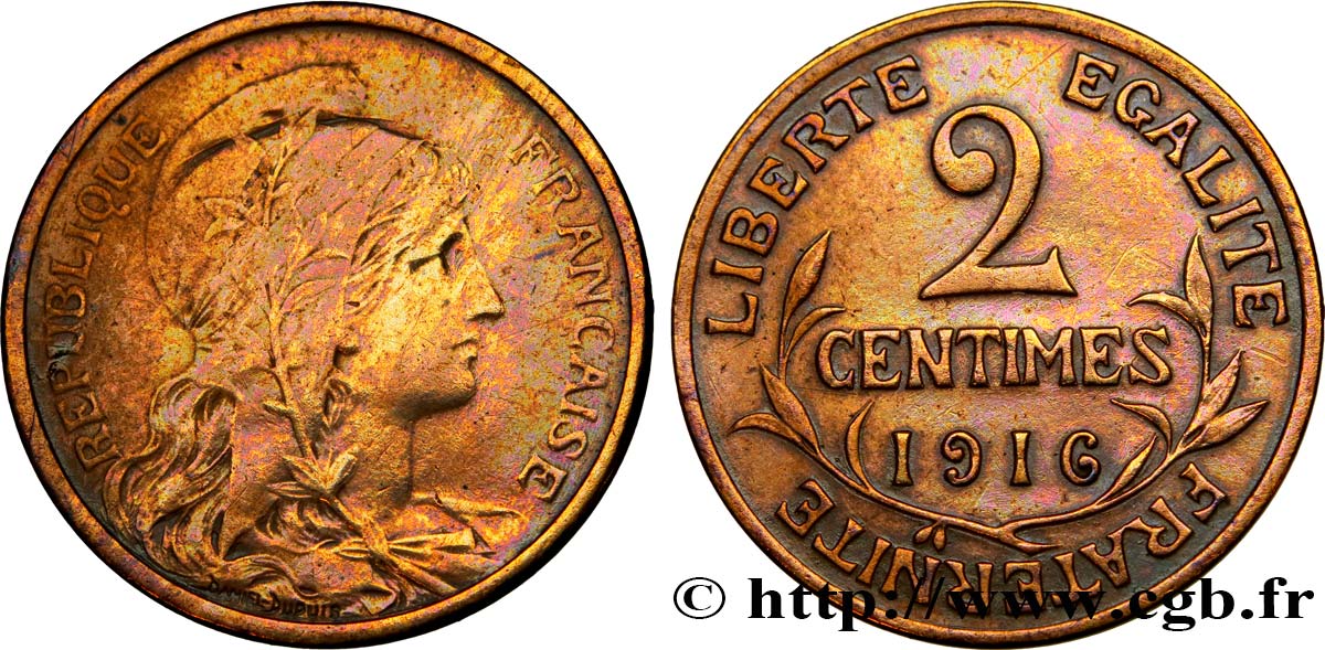 2 centimes Daniel-Dupuis 1916 Paris F.110/18 TTB 