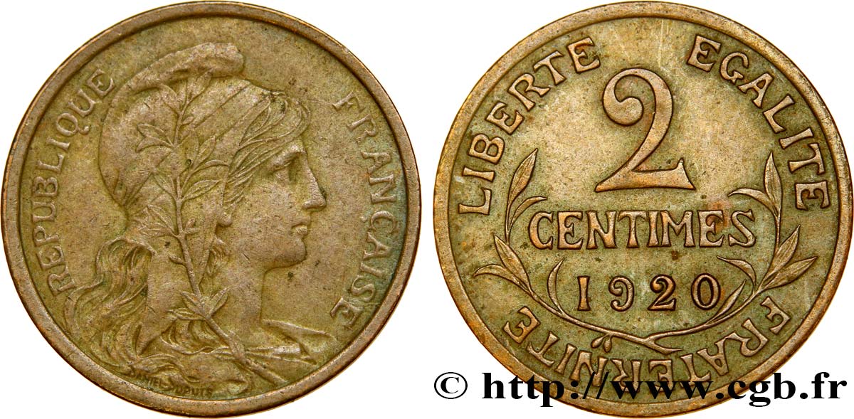 2 centimes Daniel-Dupuis 1920 Paris F.110/20 MBC45 