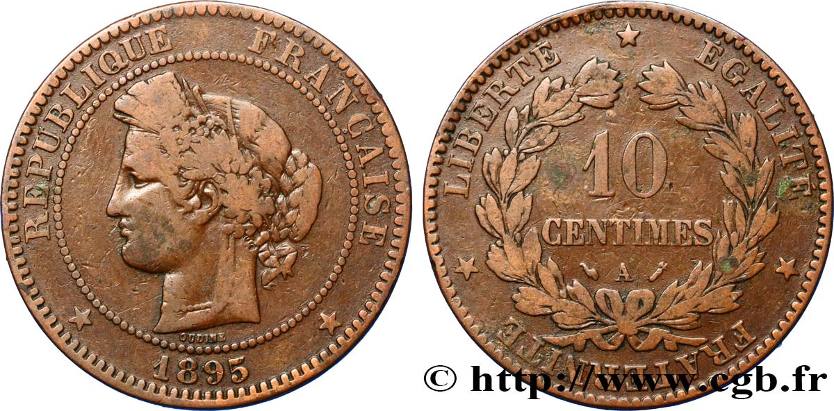 10 centimes Cérès 1895 Paris F.135/40 TB20 