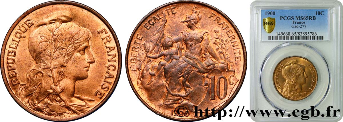 10 centimes Daniel-Dupuis 1900  F.136/8 MS65 PCGS