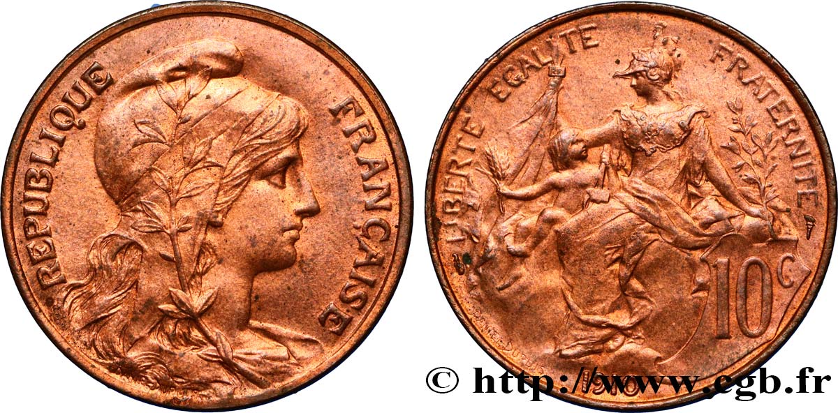 10 centimes Daniel-Dupuis 1910  F.136/19 VZ58 