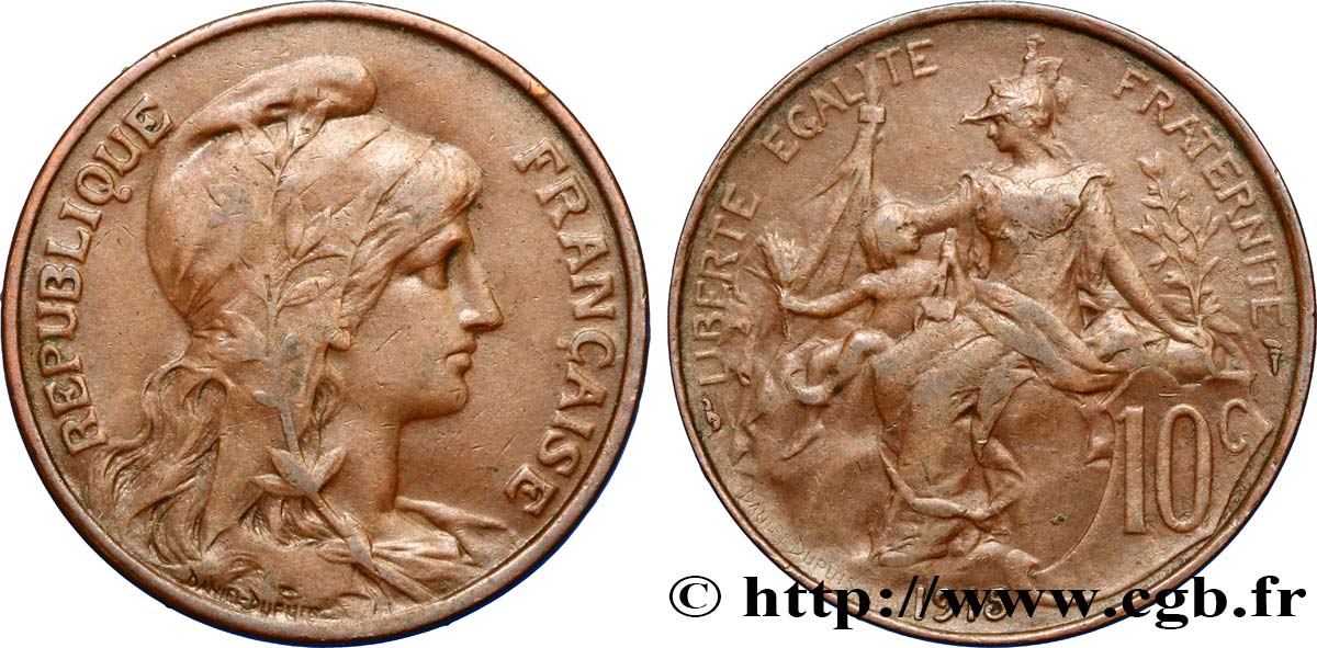 10 centimes Daniel-Dupuis 1915  F.136/24 BB40 