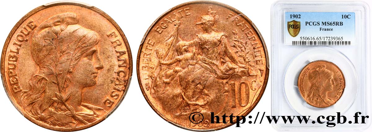 10 centimes Daniel-Dupuis 1902  F.136/11 MS65 PCGS