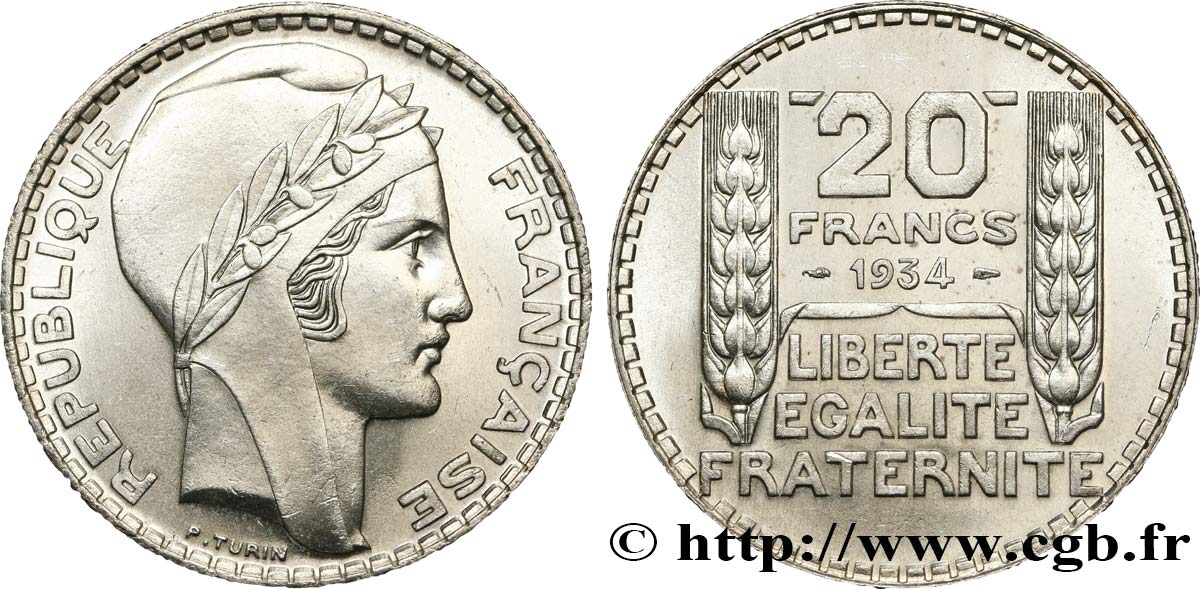 20 francs Turin 1934  F.400/6 SC63 