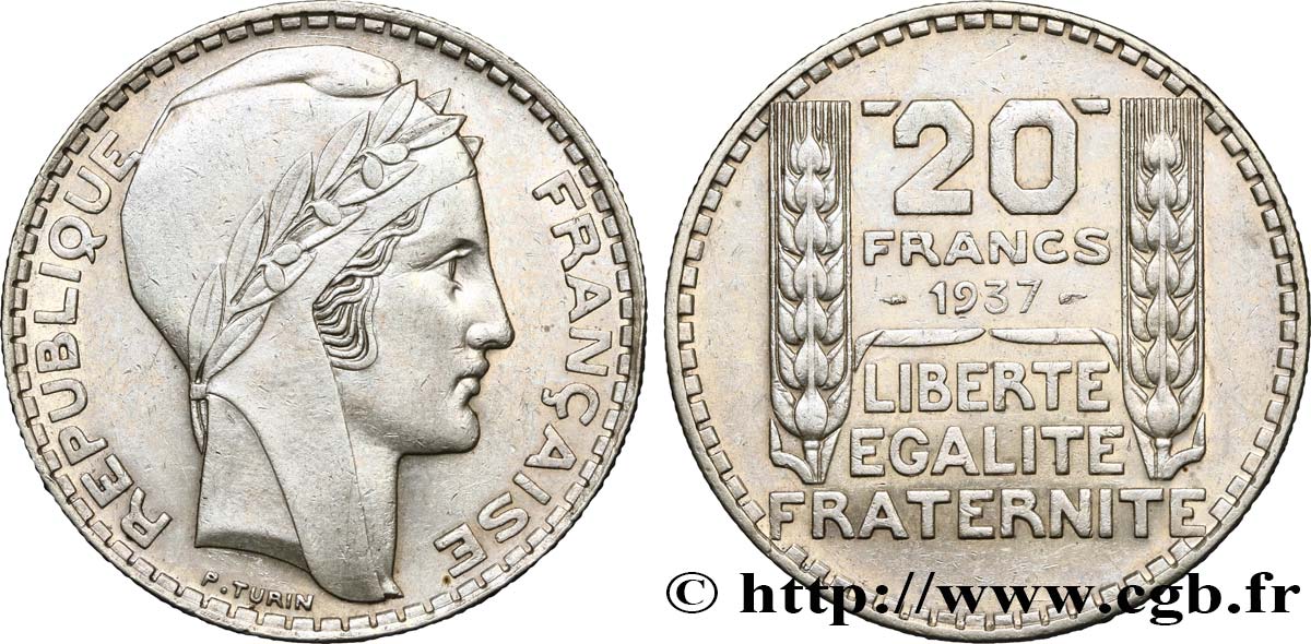 20 francs Turin 1937  F.400/8 TTB45 