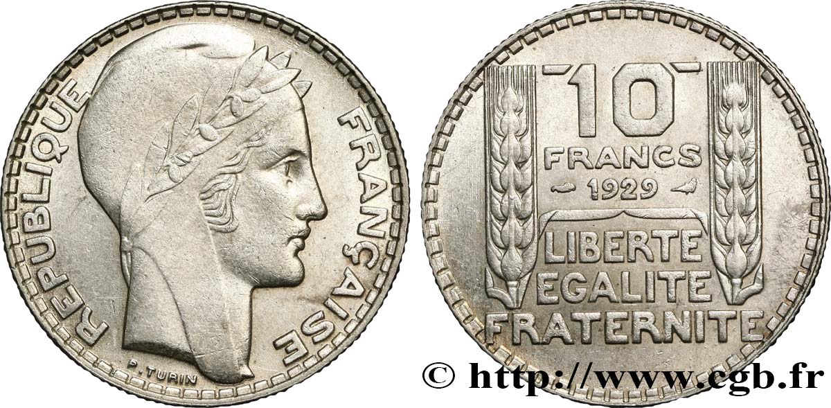 10 francs Turin 1929  F.360/2 MB30 