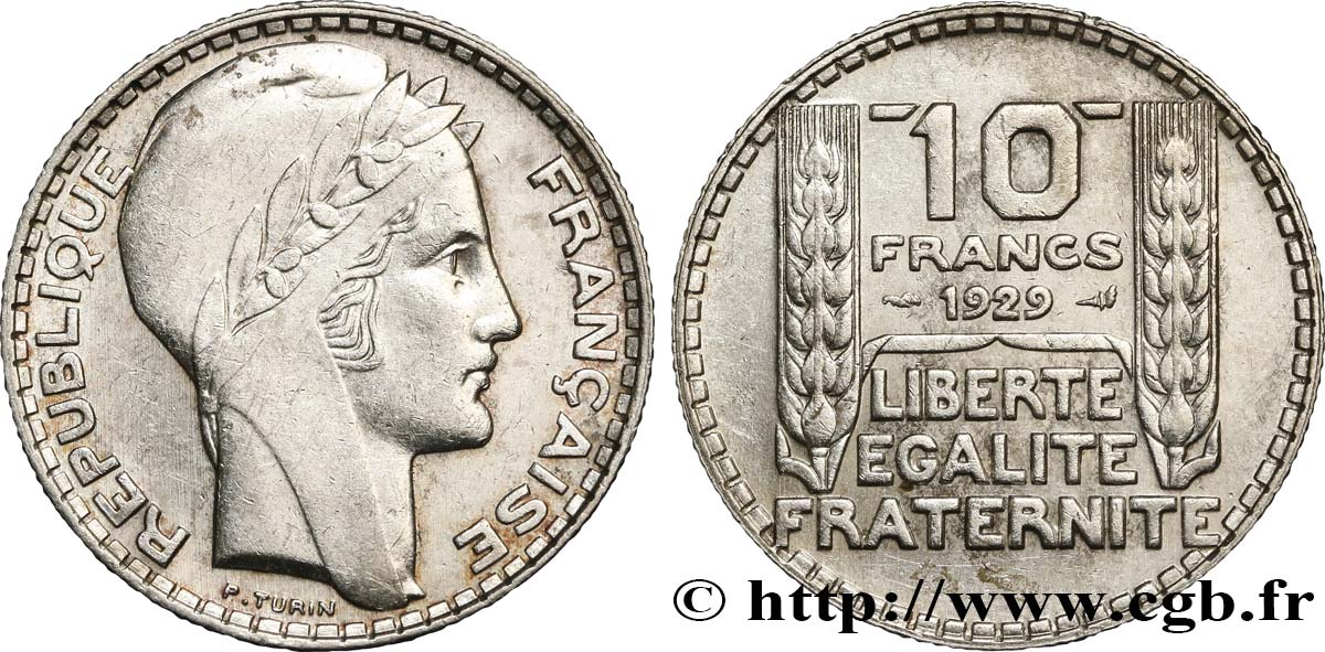 10 francs Turin 1929  F.360/2 VF30 