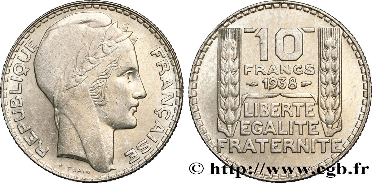 10 francs Turin 1938  F.360/9 MBC50 