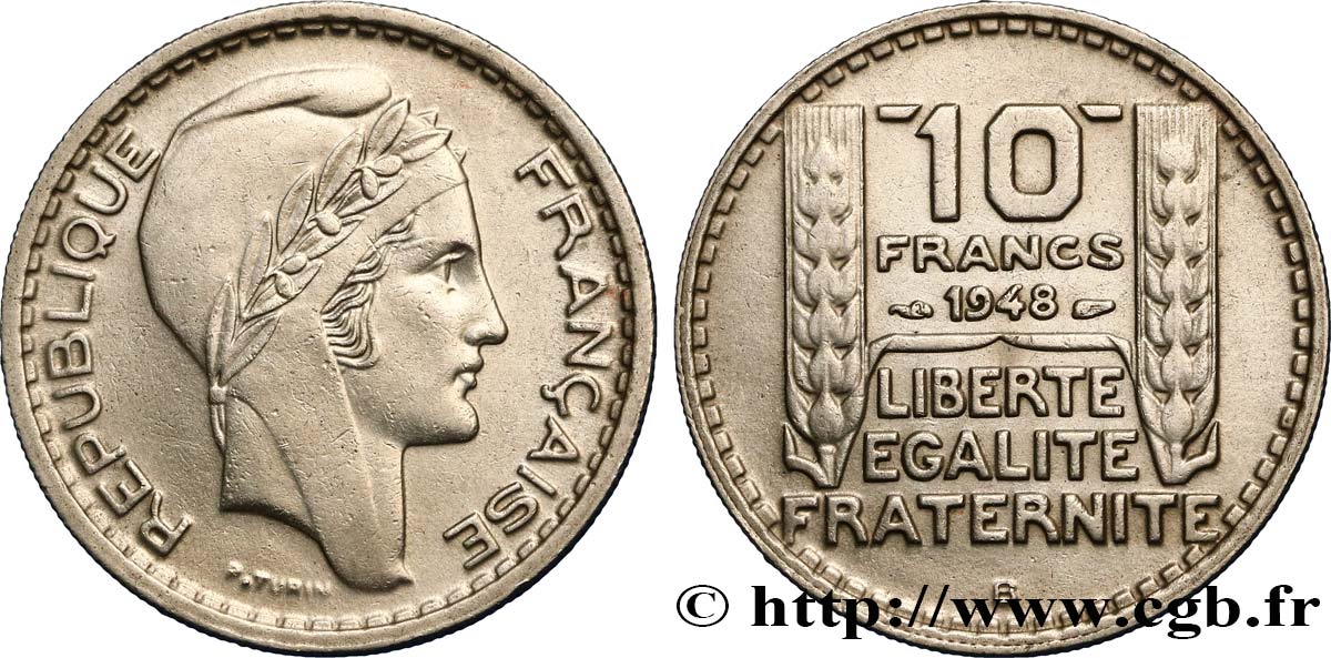 10 francs Turin, petite tête 1948 Beaumont-Le-Roger F.362/5 TTB52 