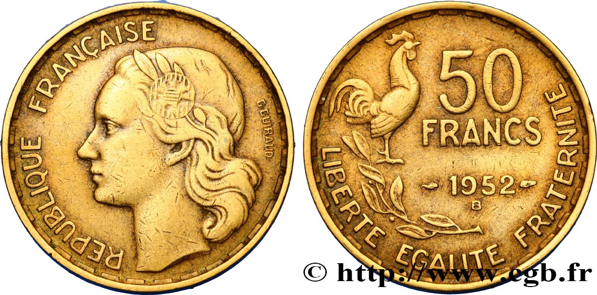 50 francs Guiraud 1952 Beaumont-Le-Roger F.425/9 BB45 