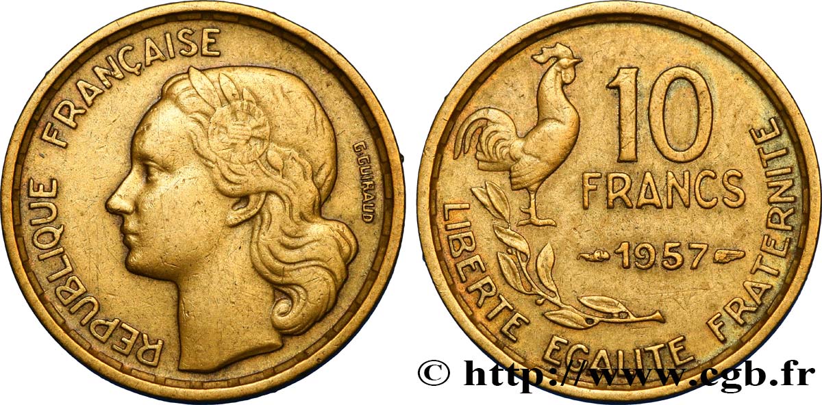 10 francs Guiraud 1957  F.363/13 XF48 