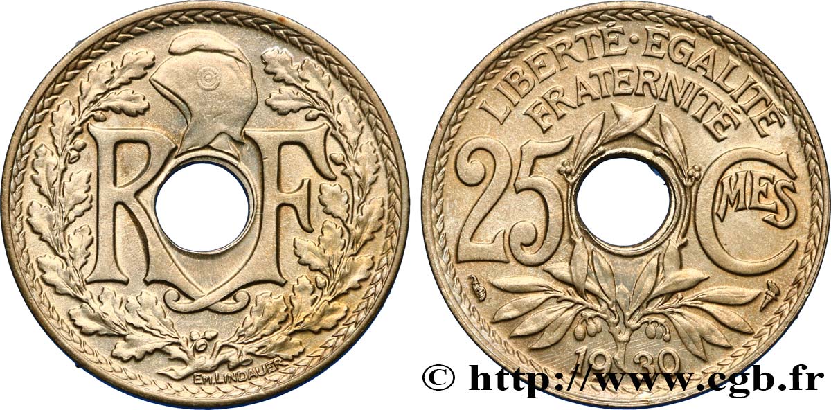 25 centimes Lindauer  1930  F.171/14 AU55 
