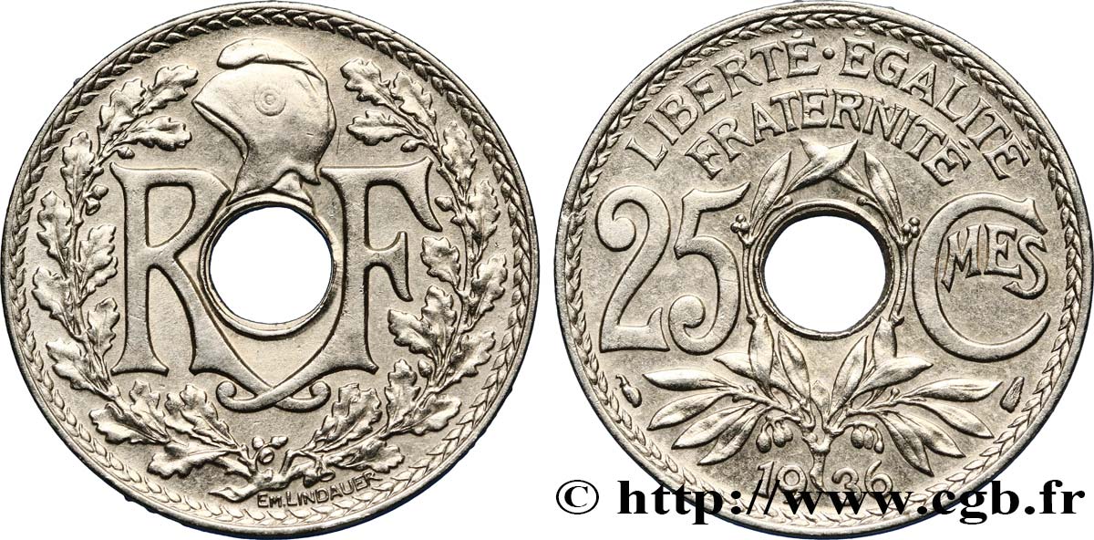 25 centimes Lindauer 1936  F.171/19 SS48 