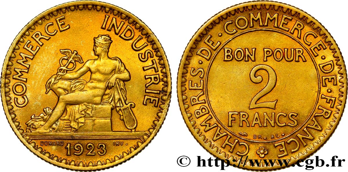 2 francs Chambres de Commerce 1923  F.267/5 SPL55 