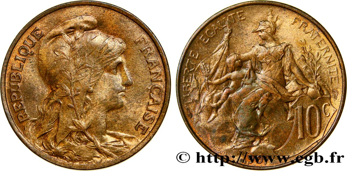 10 centimes Daniel-Dupuis 1901  F.136/10 SPL63 