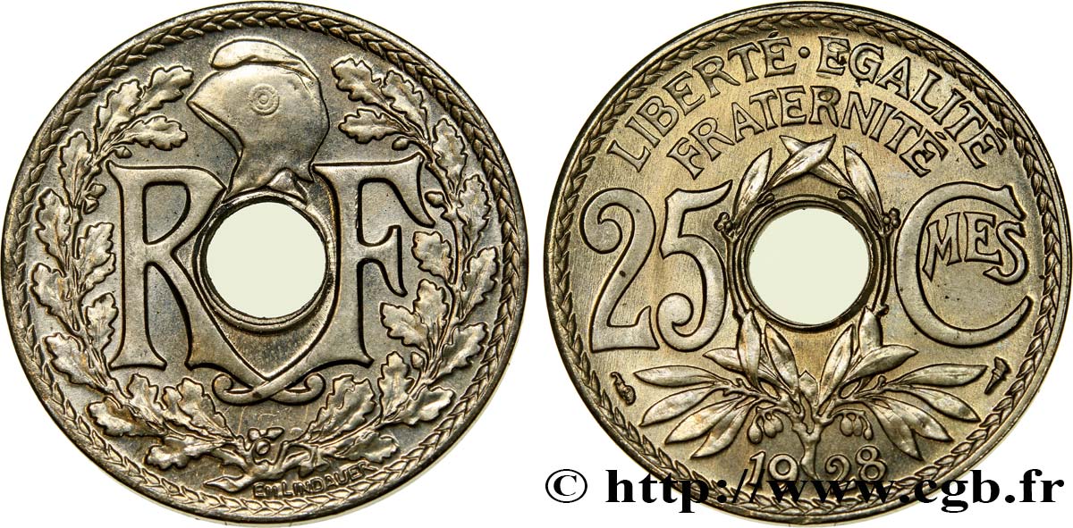 25 centimes Lindauer 1928  F.171/12 MS65 