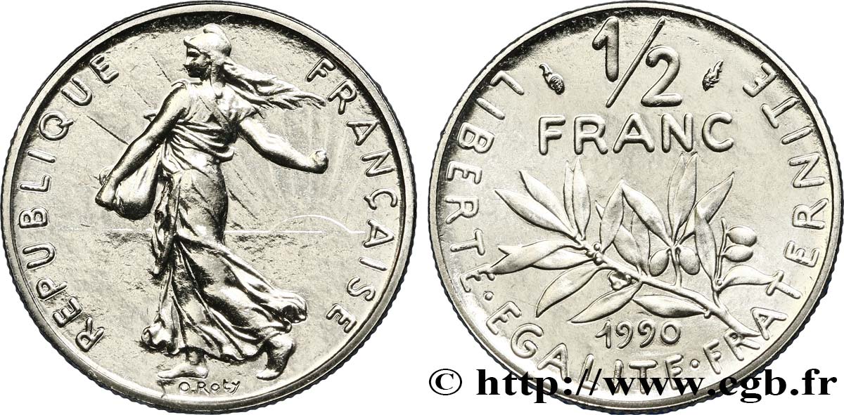 1/2 franc Semeuse 1990 Pessac F.198/29 ST 